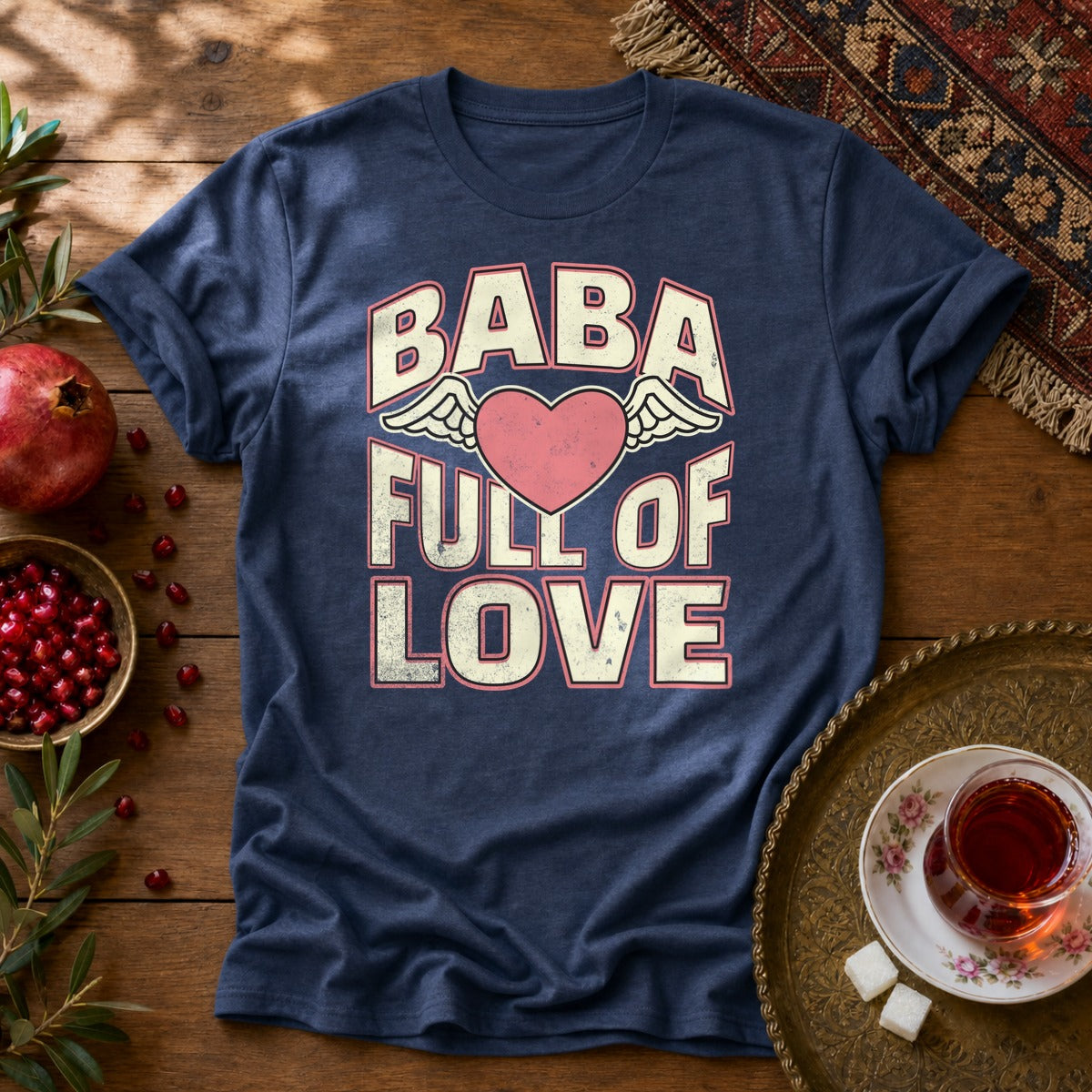 Baba Full of Love Unisex T-Shirt - Navy
