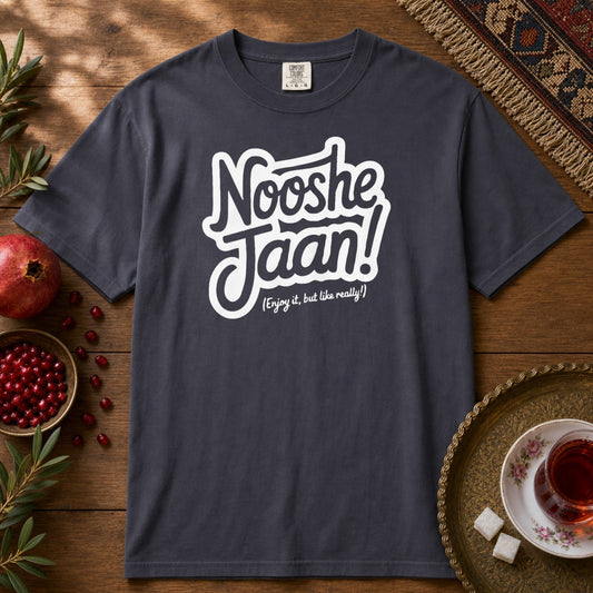 Nooshe Jaan, But Like Really Premium Tee - Navy