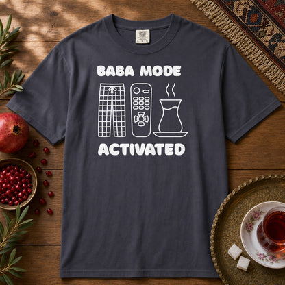 Baba Mode Activated Premium Tee - Navy