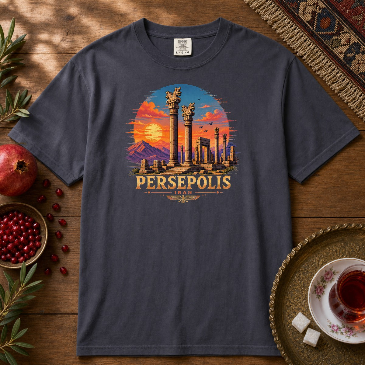 Persepolis - Pixel Art Premium Tee - Navy