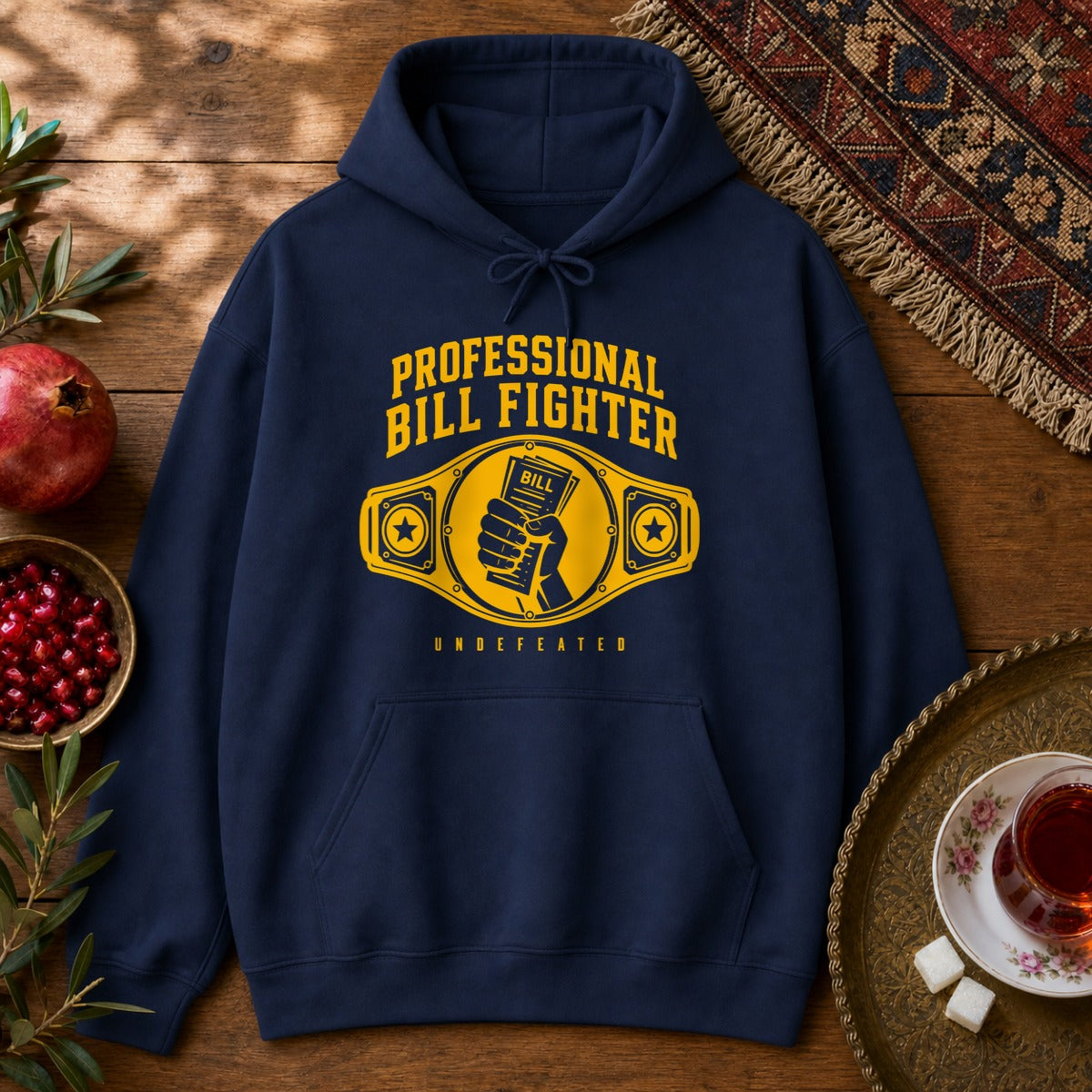 Professional Bill Fighter Hoodie - Navy