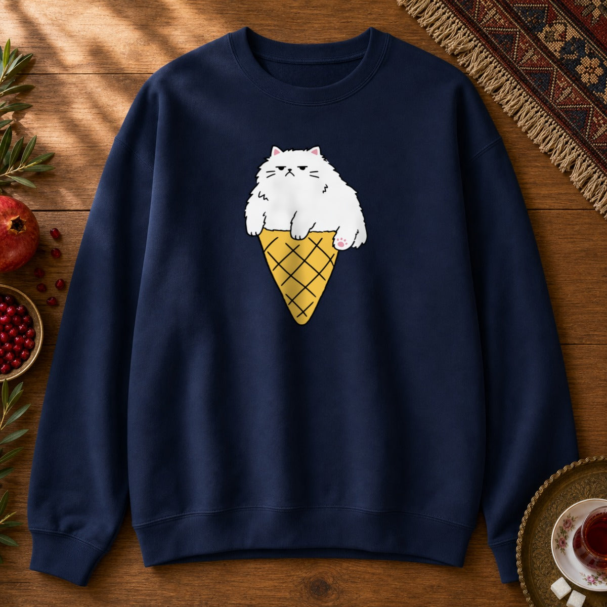 Persian Ice Cream Cone Sweatshirt - Navy