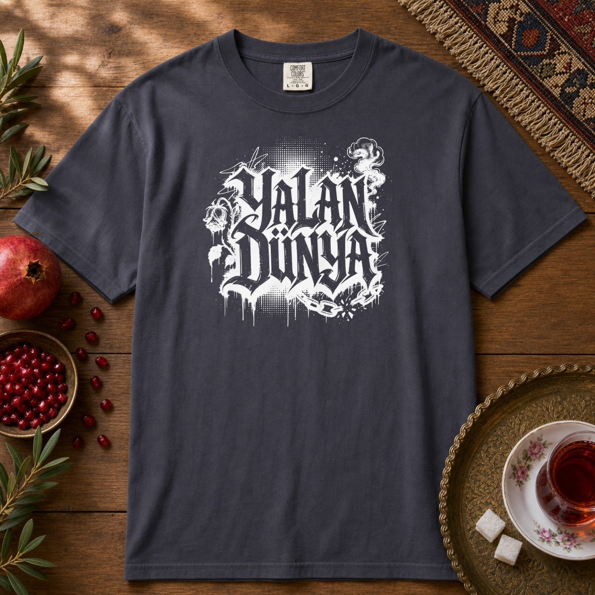 Yalan Dunya Premium Tee - Navy