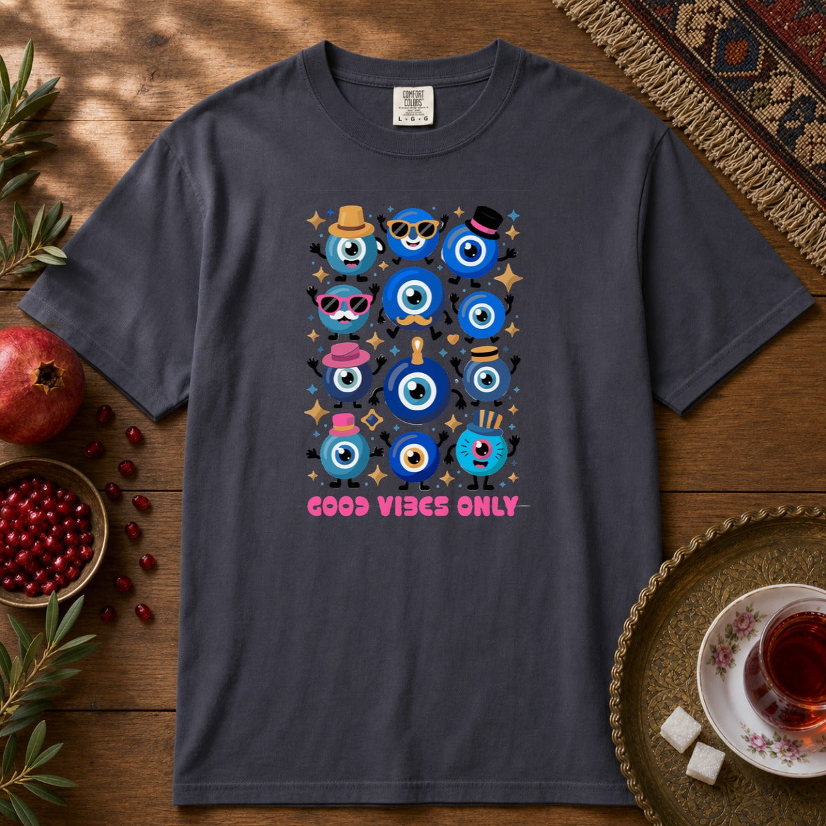 Good Vibes Only Premium Tee - Navy