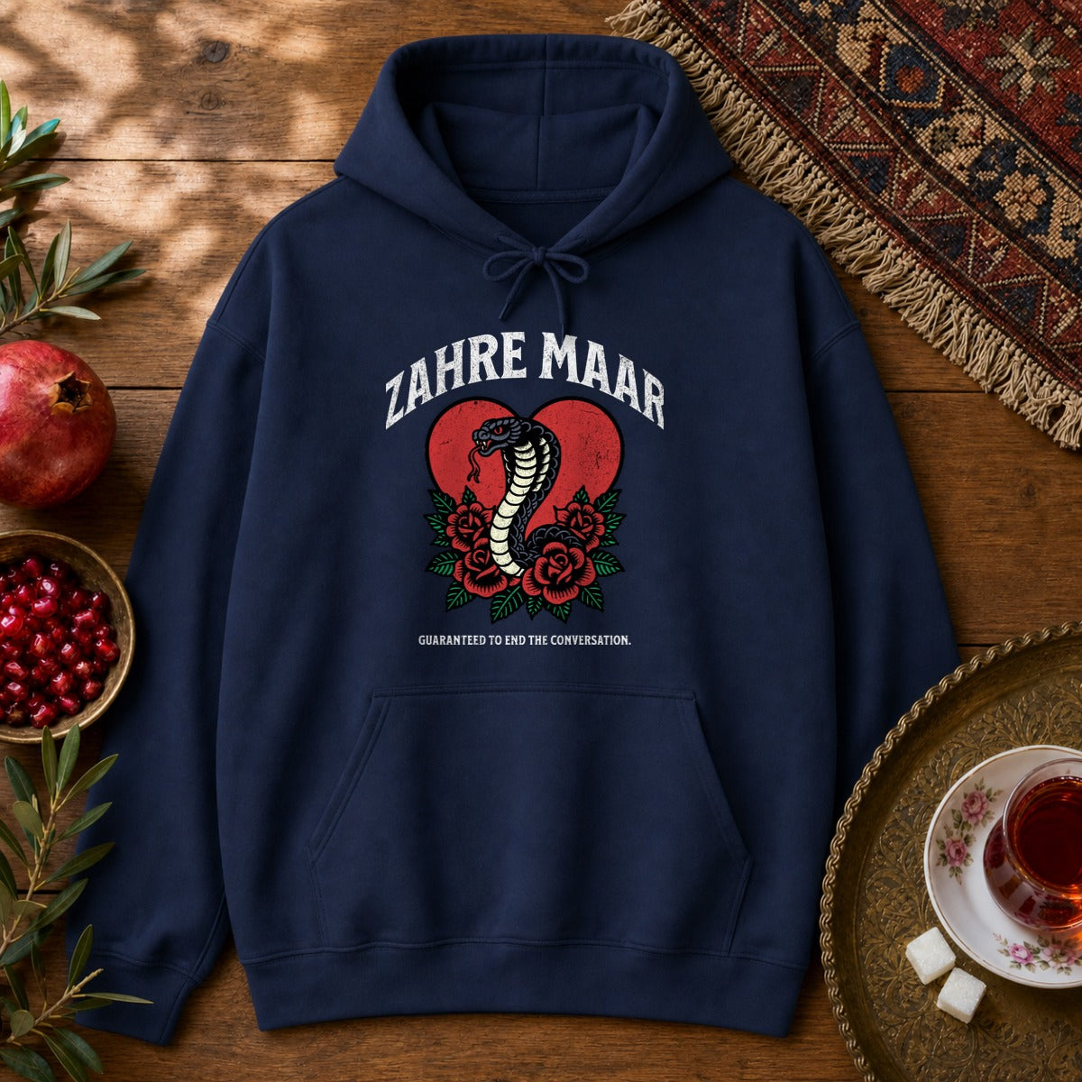 Zahre Maar Hoodie - Navy