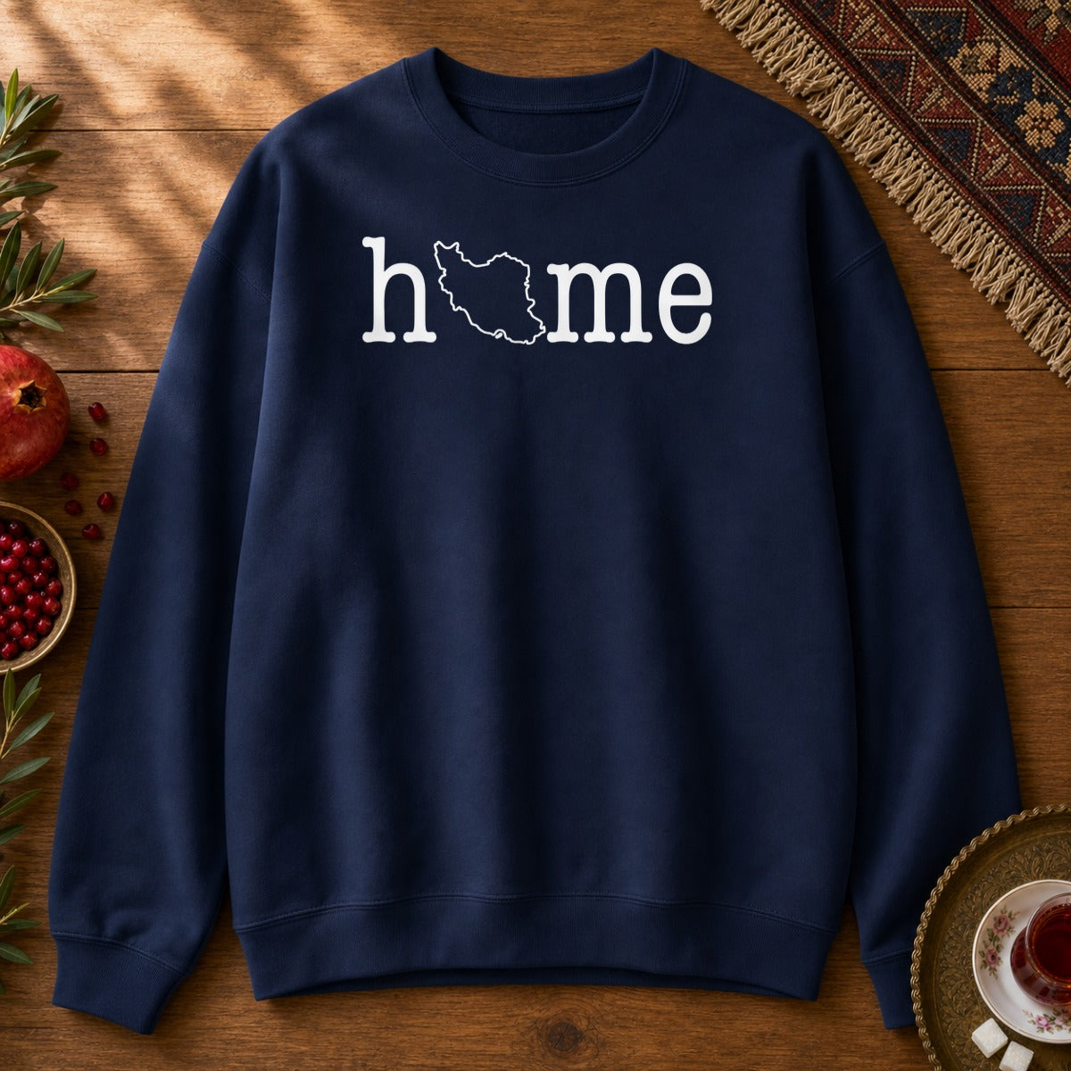 Iran Home Map Sweatshirt - Navy