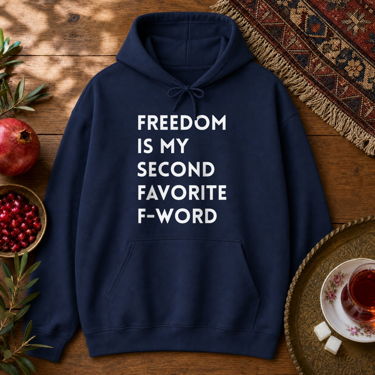 Freedom is my Second Favorite F-word II Hoodie - Navy