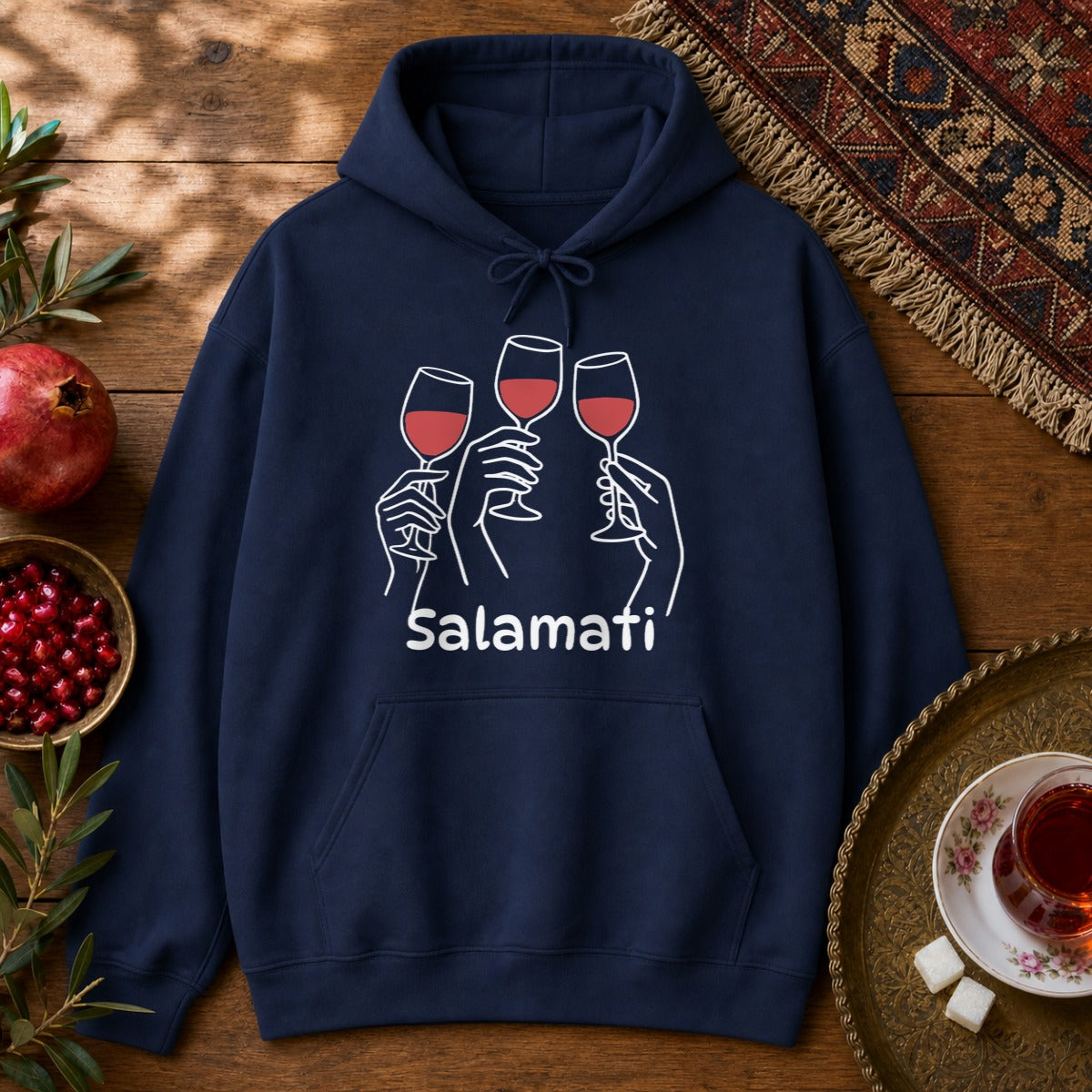 Salamati Wine Hoodie - Navy