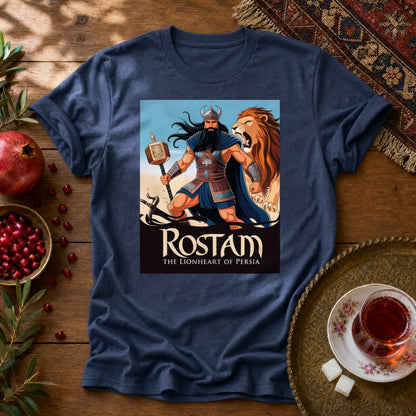 Rostam, the Lionheart of Persia Unisex T-Shirt - Navy