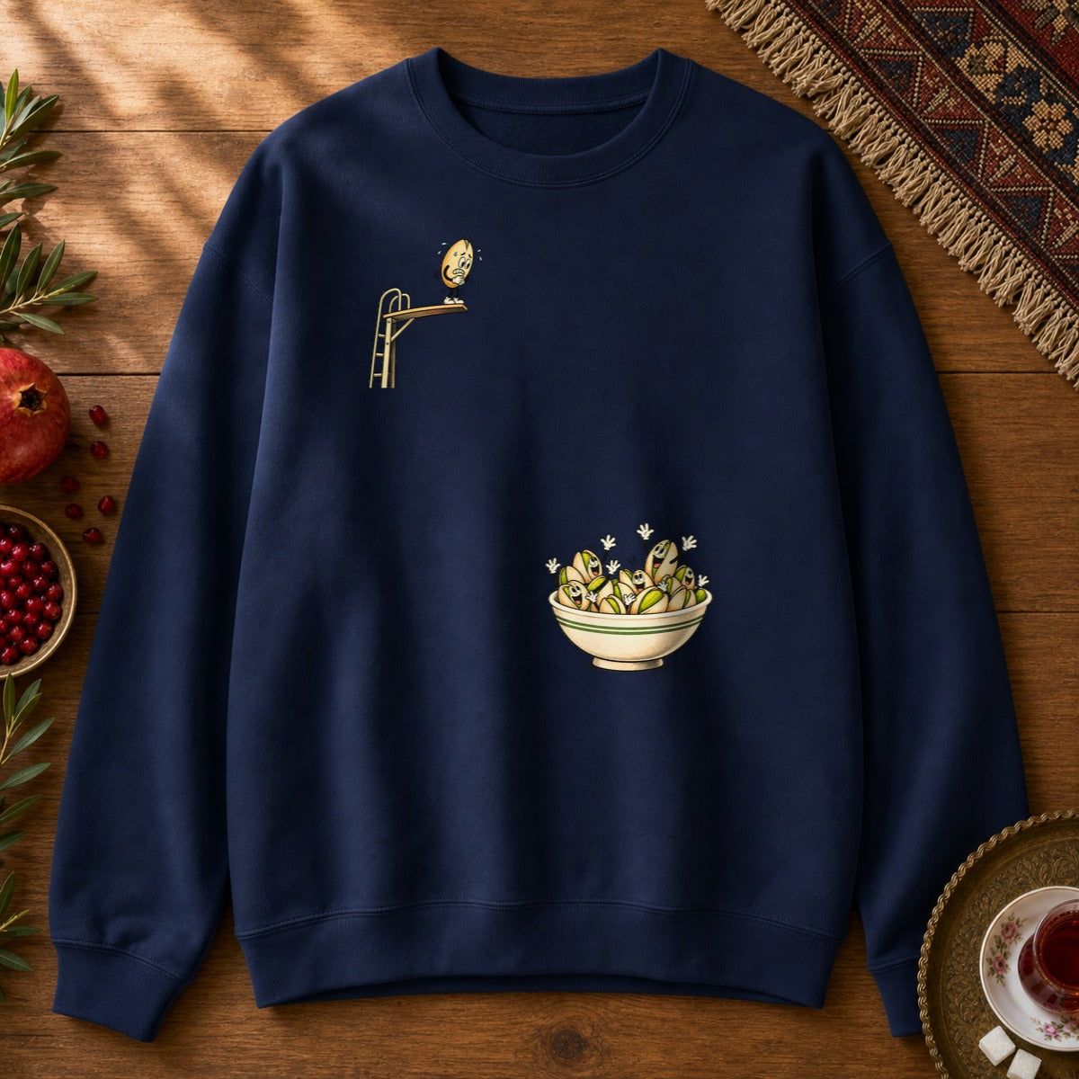 Diving Pistachio Sweatshirt - Navy