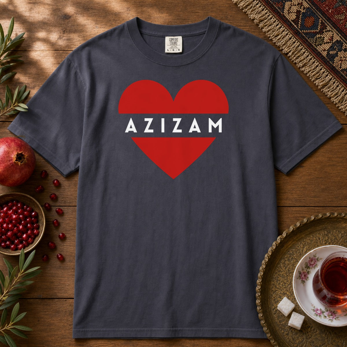 Azizam Premium Tee - Navy