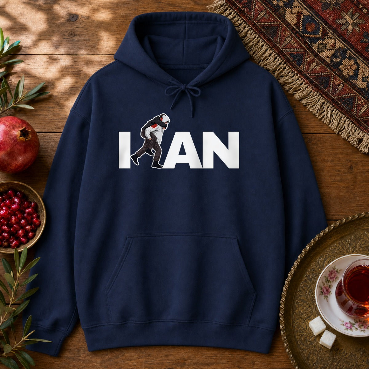 Iran's Fighter (Hamid Mahdavi) Hoodie - Navy