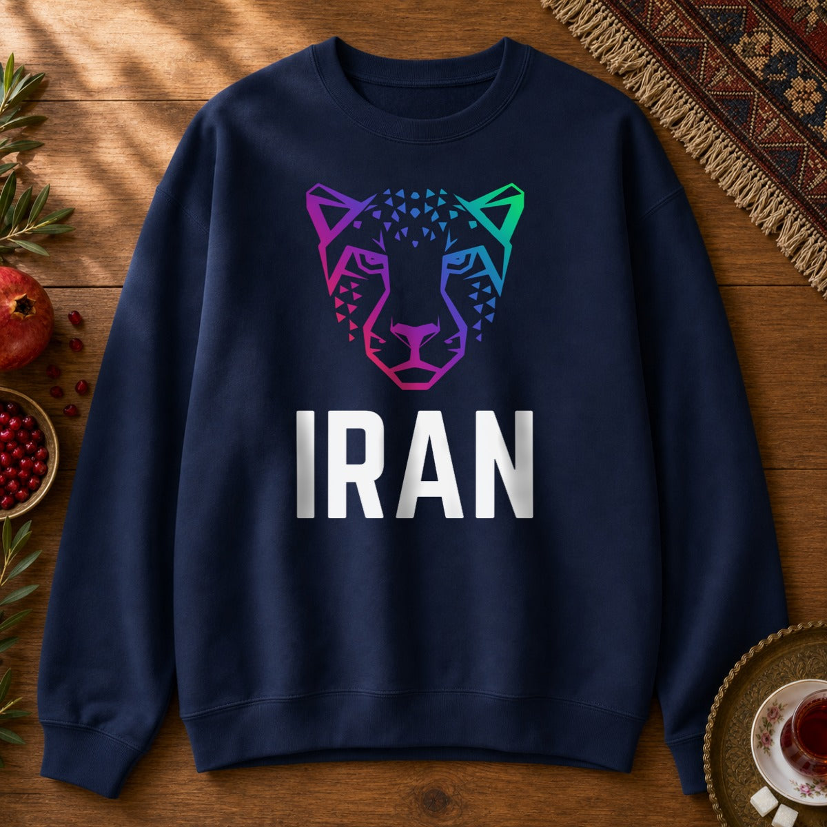 Persian Cheetah Sweatshirt - Navy
