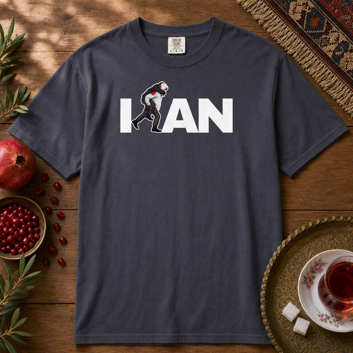 Iran's Fighter (Hamid Mahdavi) Premium Tee - Navy