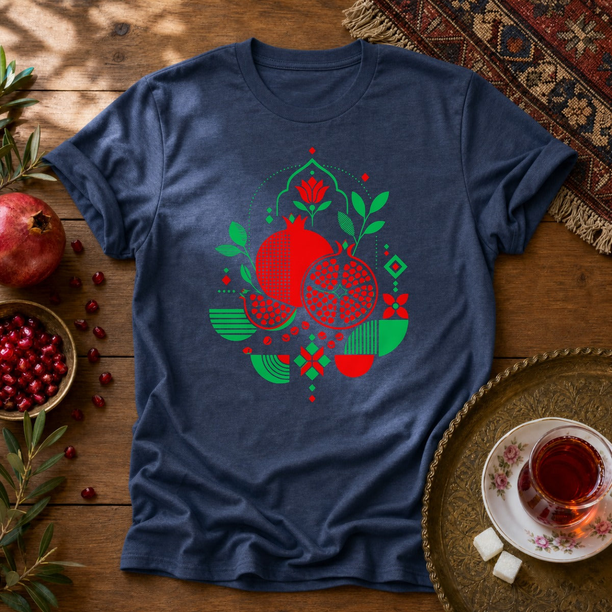 Pomegranate Unisex T-Shirt - Navy