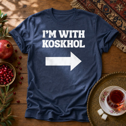 I'm with Koskhol - Left Unisex T-Shirt - Navy