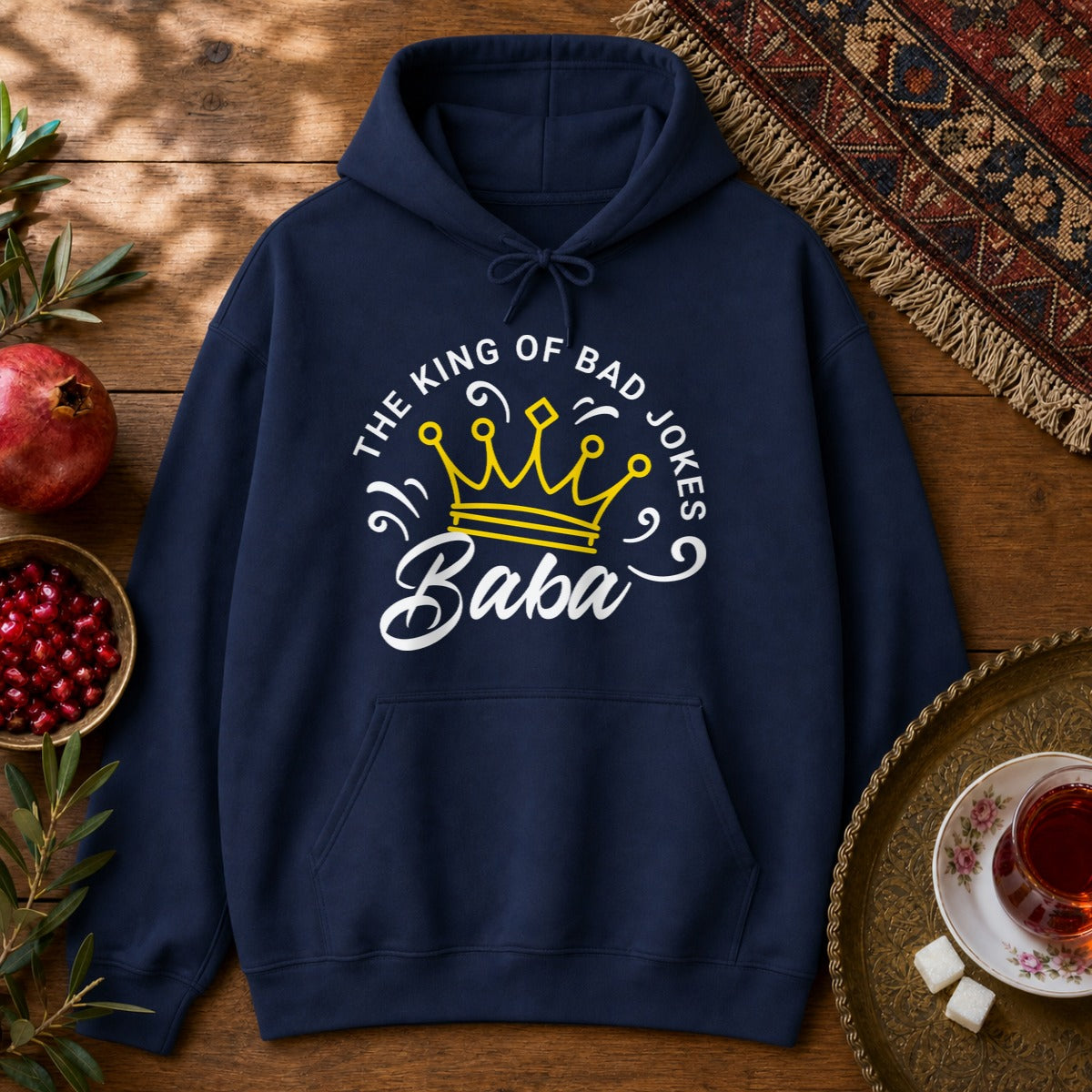 Baba - Bad Jokes King Hoodie - Navy