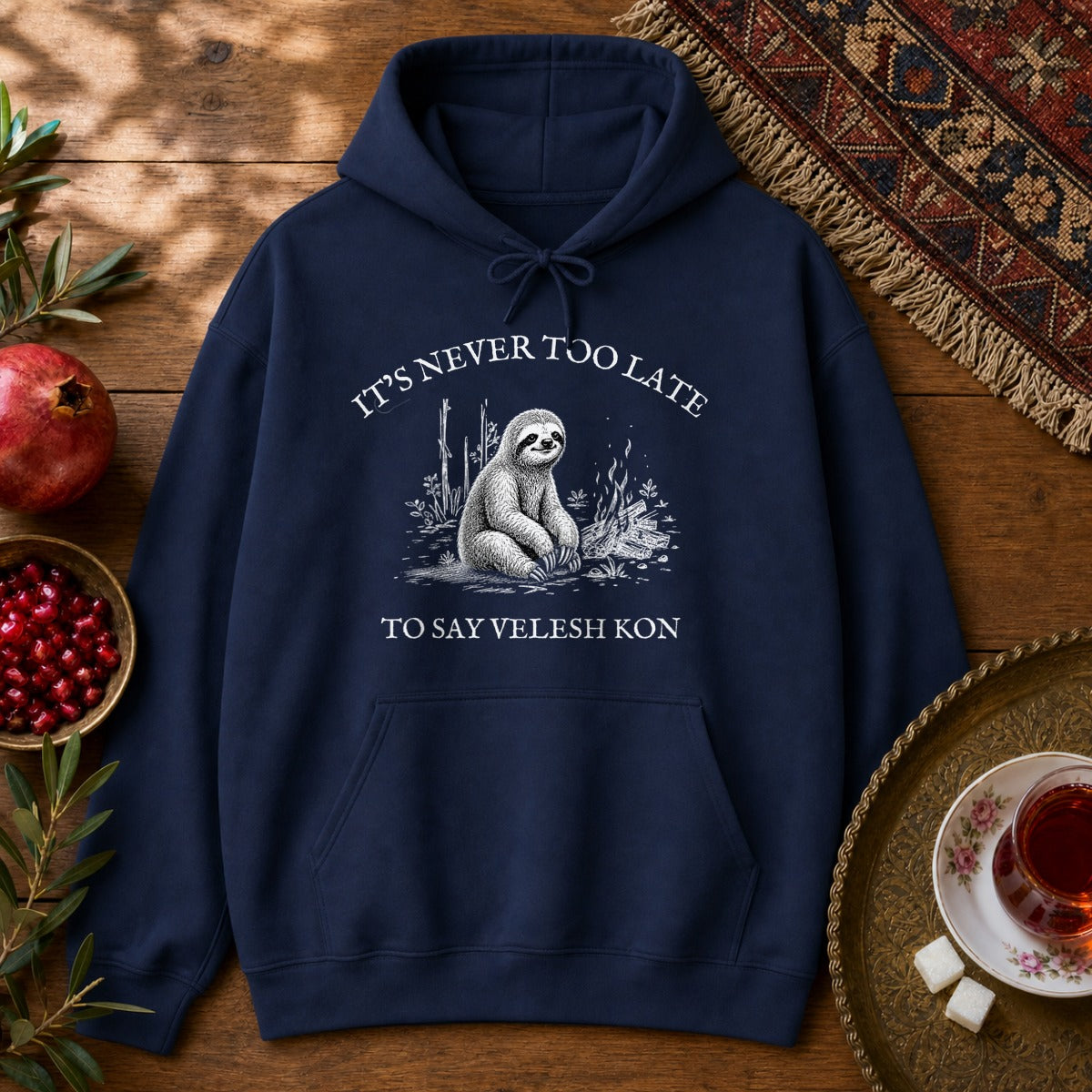 Velesh Kon Sloth Hoodie - Navy