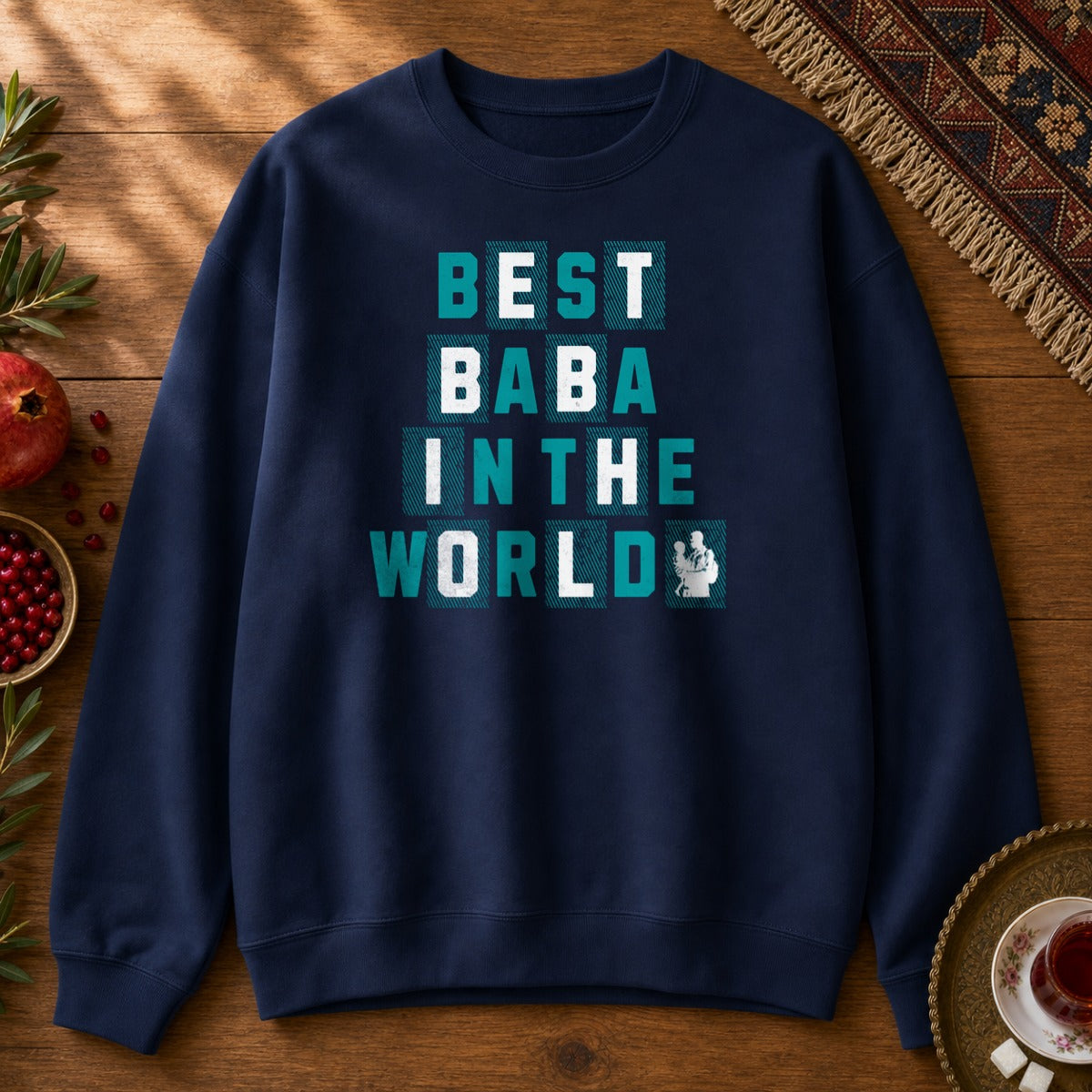 Best Baba in the World Sweatshirt - Navy