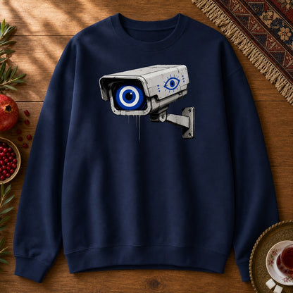 Evil Eye Watching Sweatshirt - Navy