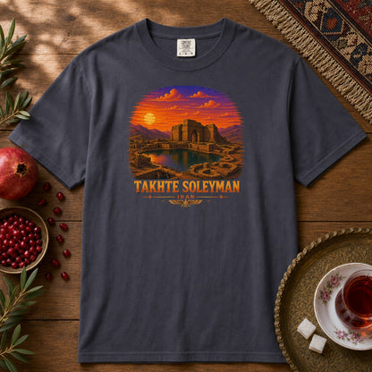 Takhte Soleyman - Pixel Art Premium Tee - Navy