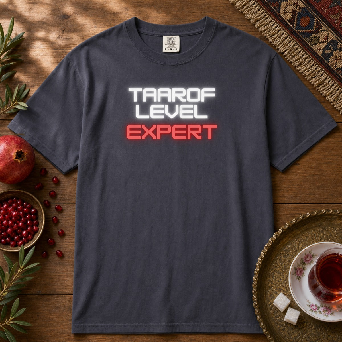 Taarof Level Expert Premium Tee - Navy