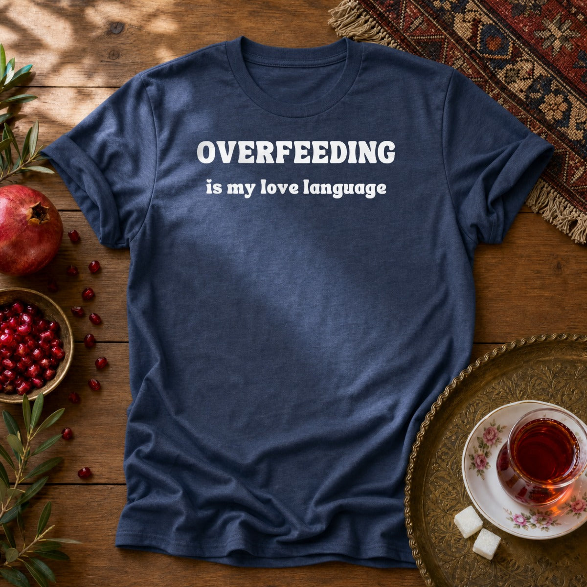 Overfeeding is My Love Language Unisex T-Shirt - Navy