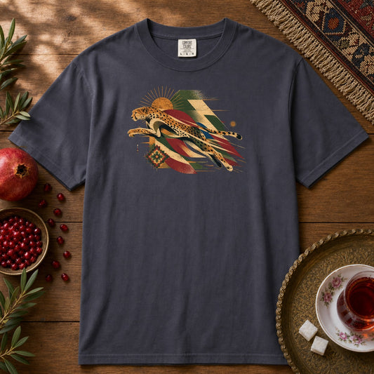 Asian Cheetah Premium Tee - Navy