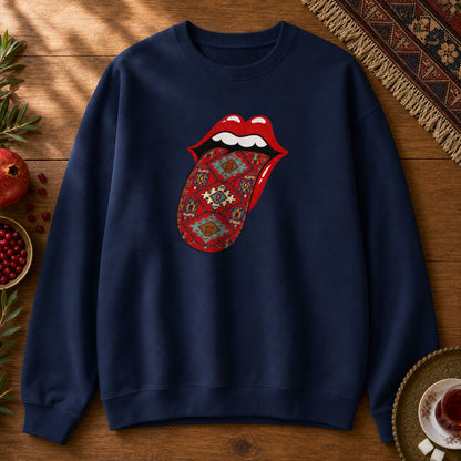 Hot Lips Sweatshirt - Navy