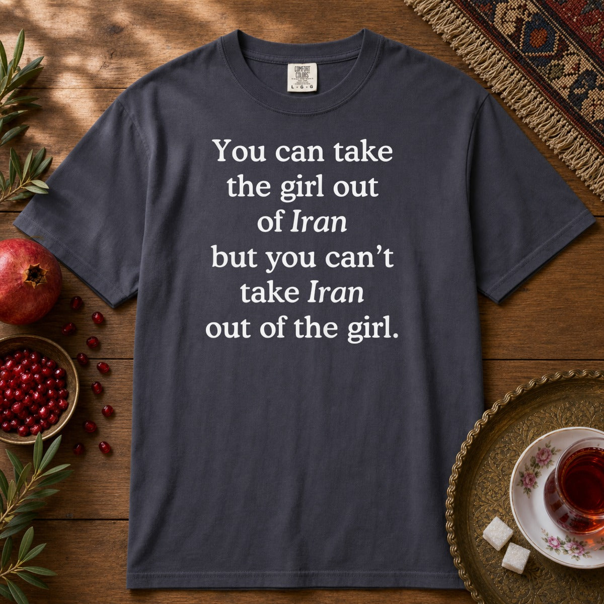 Girl out of Iran Premium Tee - Navy