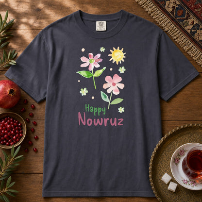 Happy Nowruz - Watercolor Premium Tee - Navy