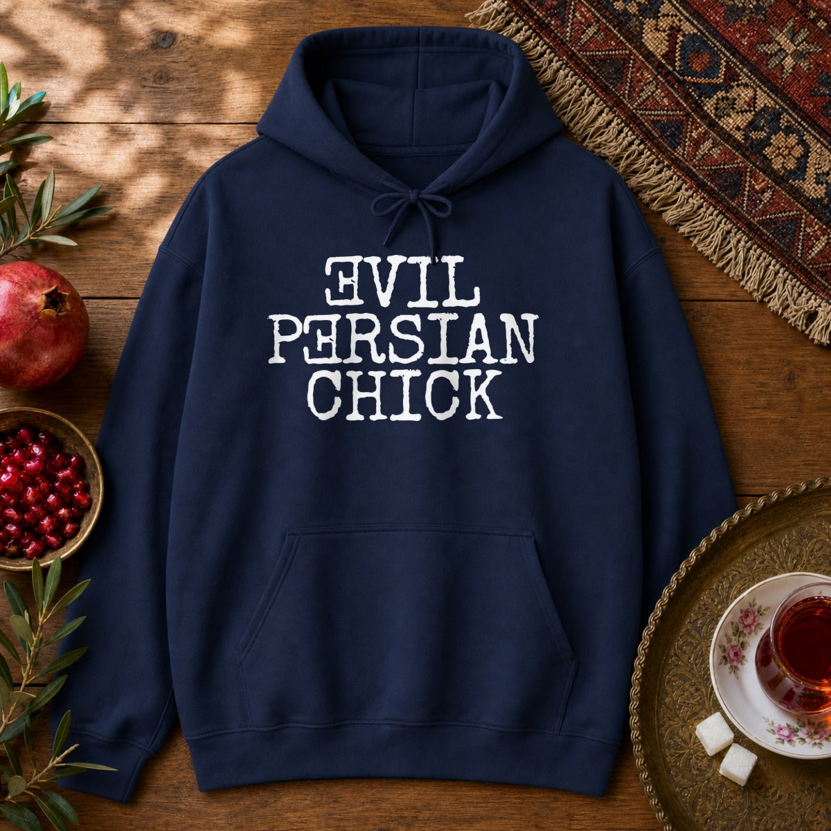 Evil Persian Chick Hoodie - Navy
