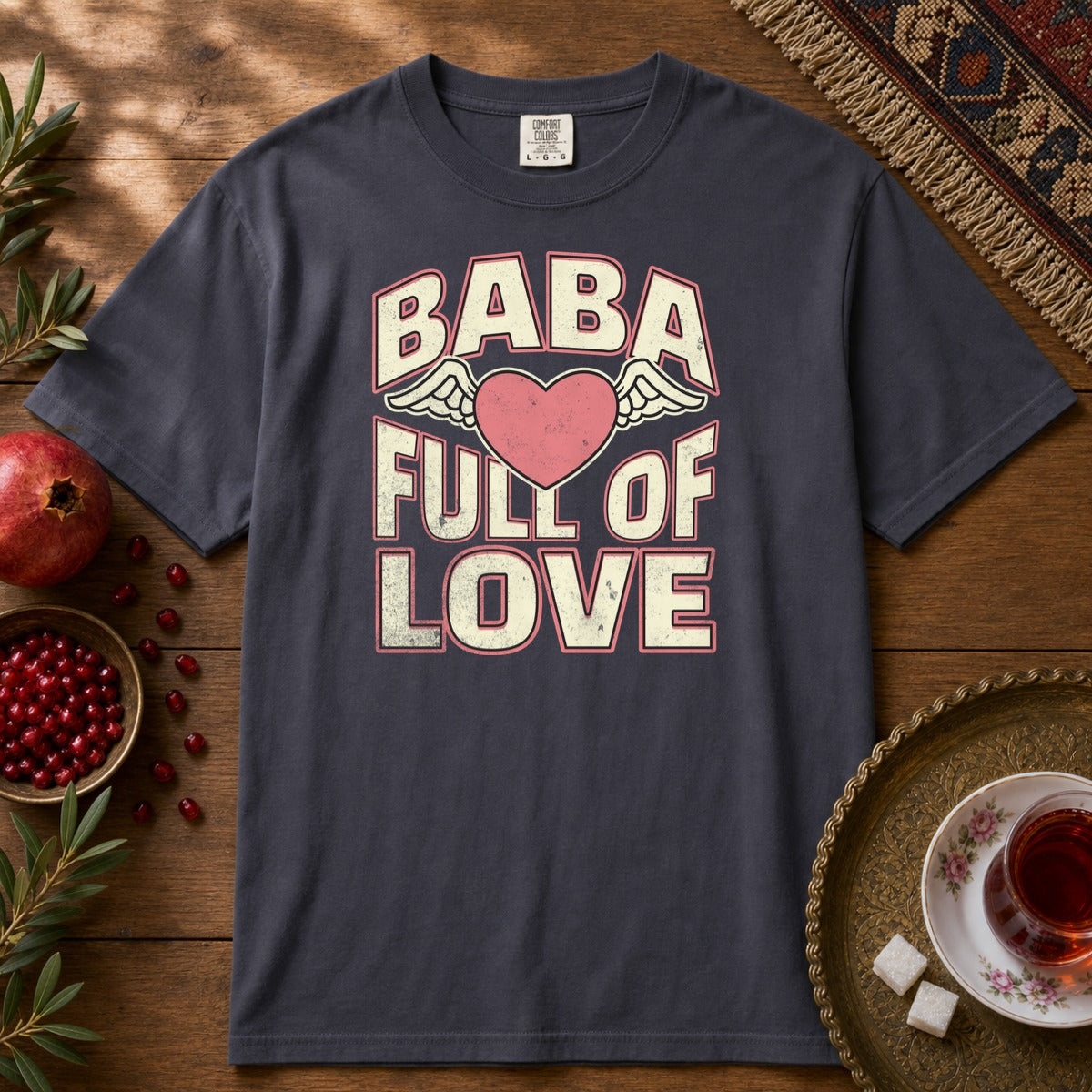 Baba Full of Love Premium Tee - Navy