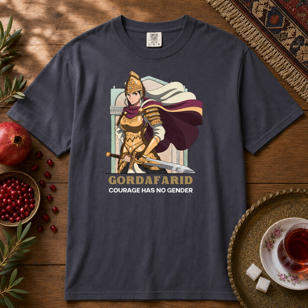 Gordafarid Premium Tee - Navy
