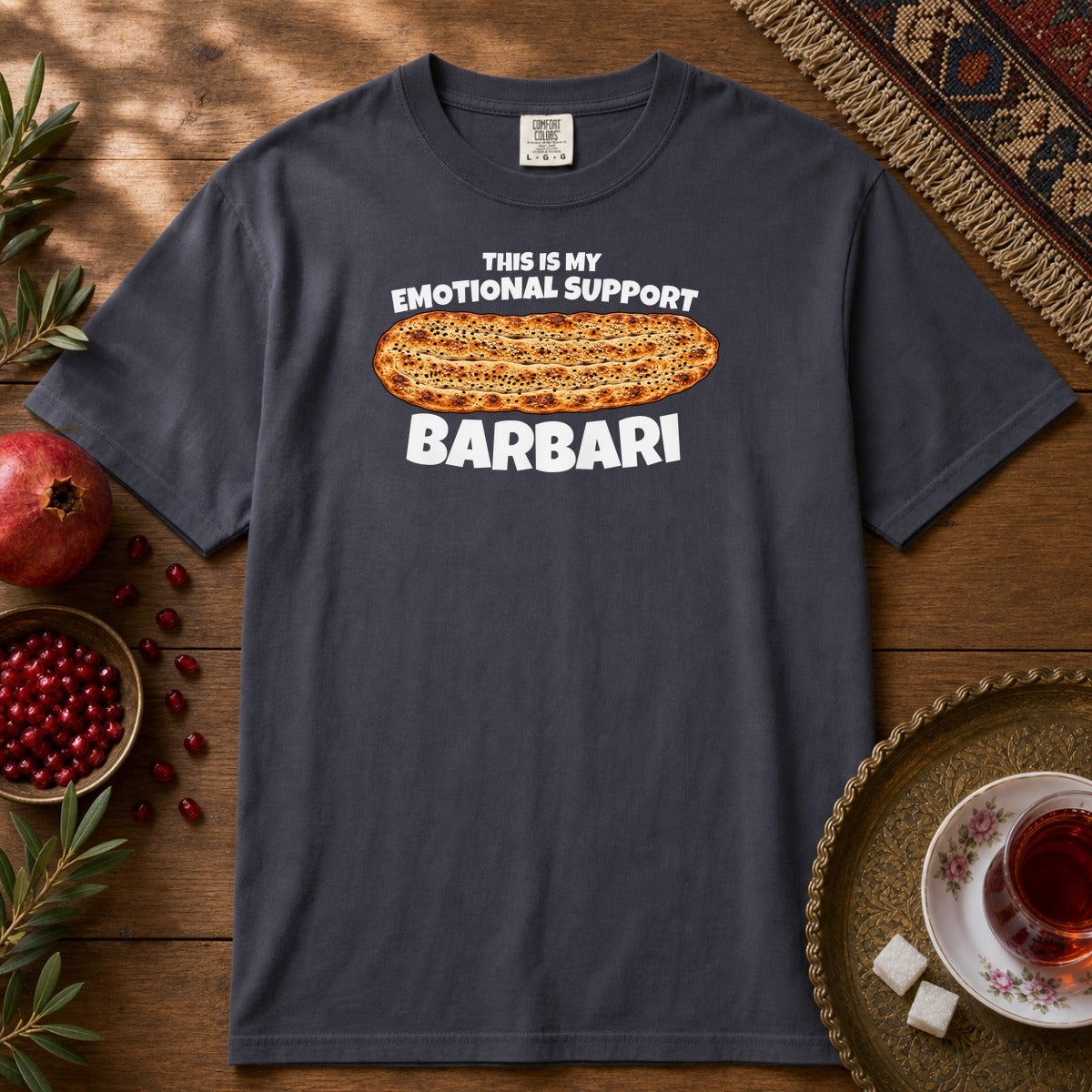 Emotional Support Barbari Premium Tee - Navy