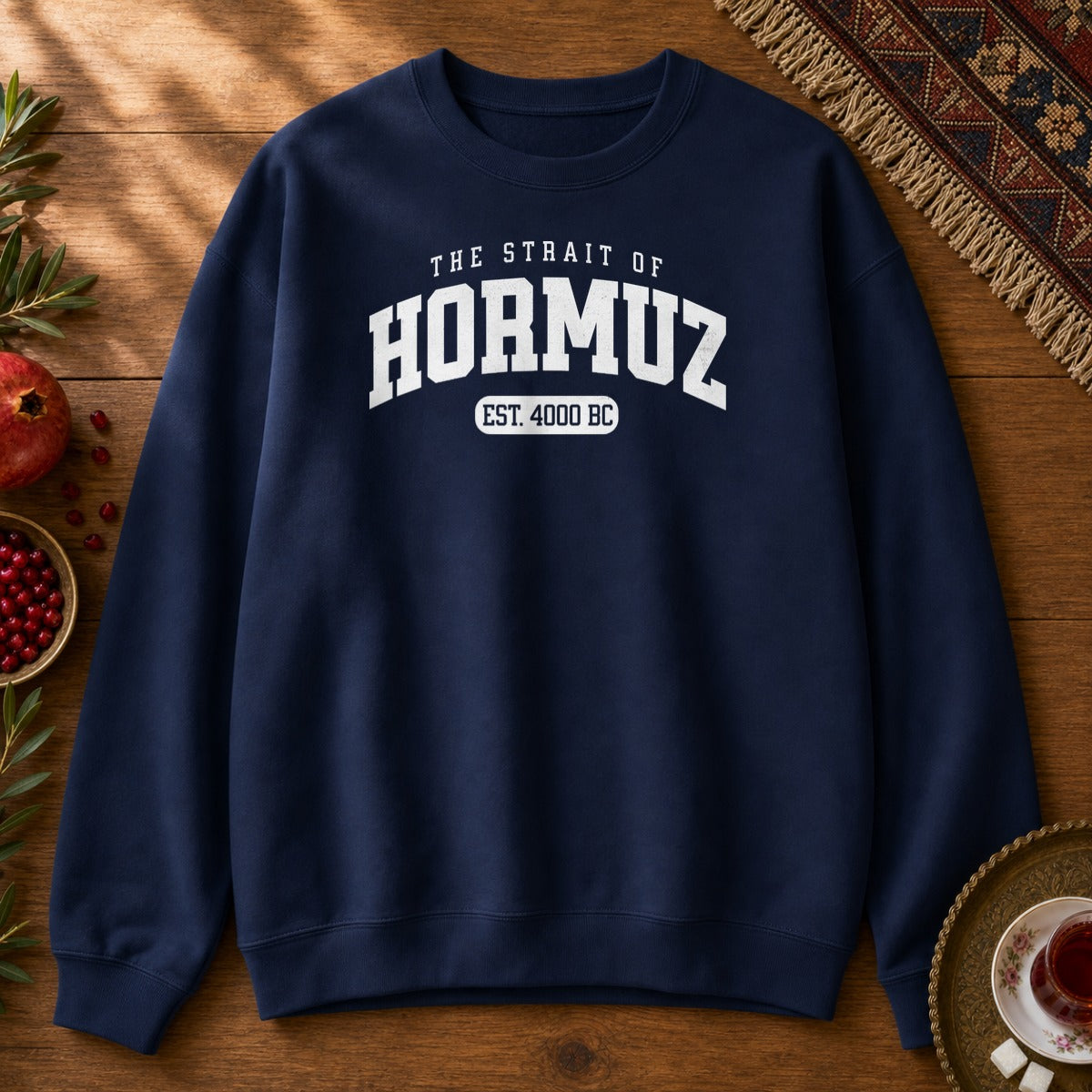 Strait of Hormuz Est. 4000 BC Sweatshirt - Navy