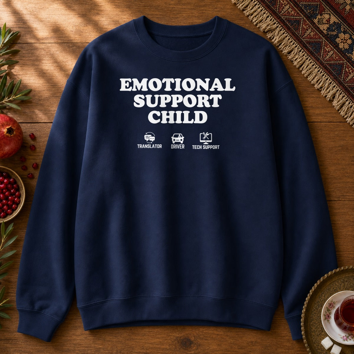 Emotional Support Child 2 Sweatshirt - Navy