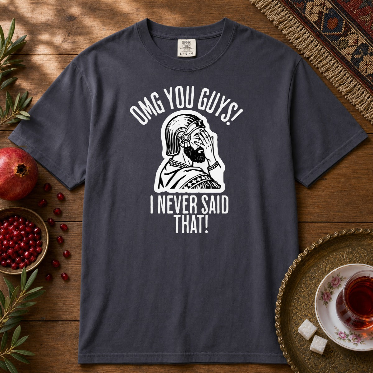 I Never Said That - Cyrus the Great Premium Tee - Navy