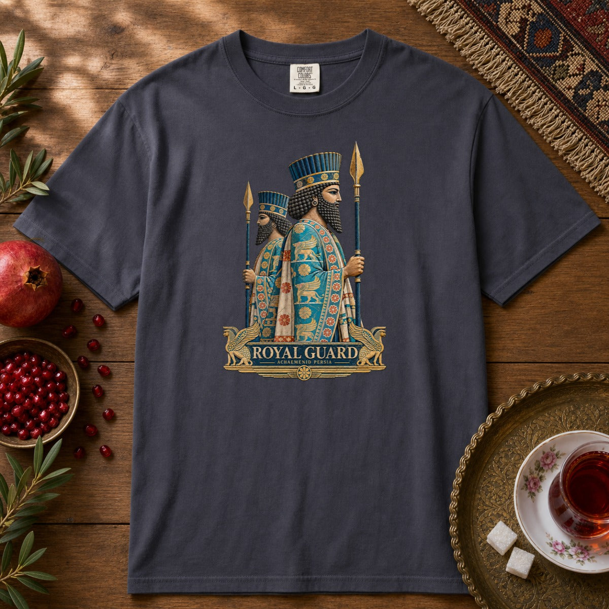 Achaemenid Royal Guard Premium Tee - Navy