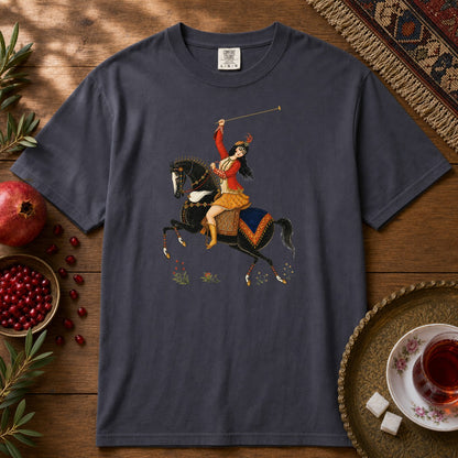 Qajari Polo Premium Tee - Navy