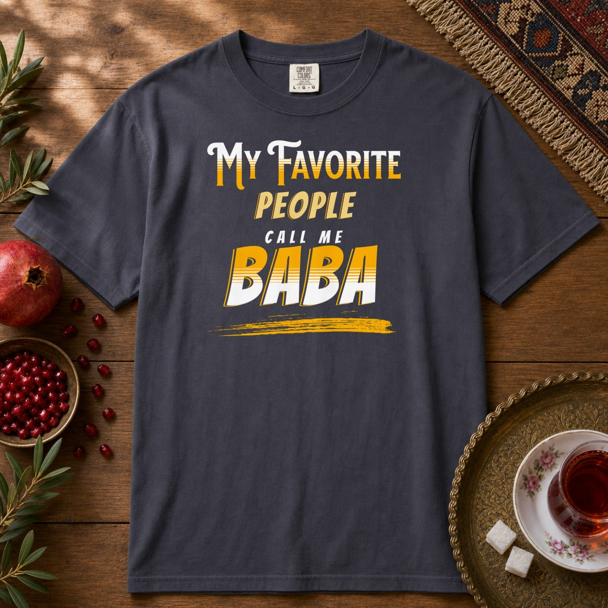 My favorite people call me Baba Premium Tee - Navy