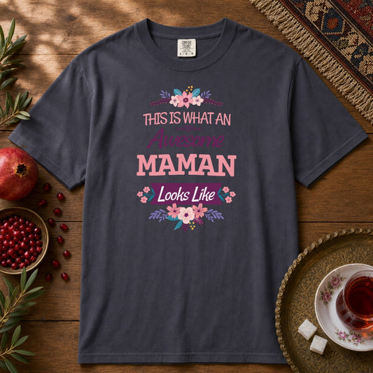 Awesome Maman Premium Tee - Navy