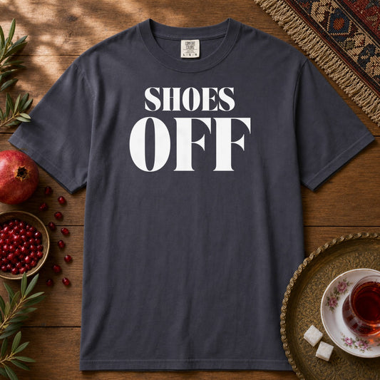 Shoes Off Premium Tee - Navy