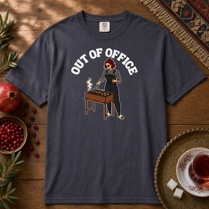 Out of Office - Female Premium Tee - Navy