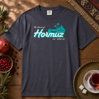 Strait of Hormuz Scene Premium Tee - Navy