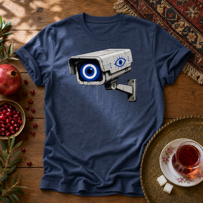Evil Eye Watching Unisex T-Shirt - Navy