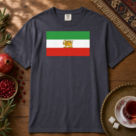 Shir-o-Khorshid (Lion & Sun) Premium Tee - Navy