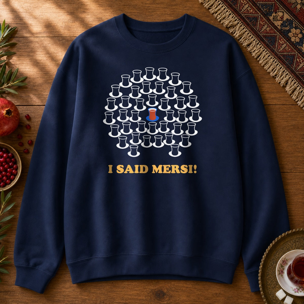 I Said Mersi Sweatshirt - Navy