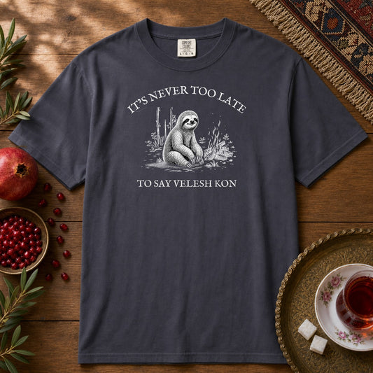 Velesh Kon Sloth Premium Tee - Navy