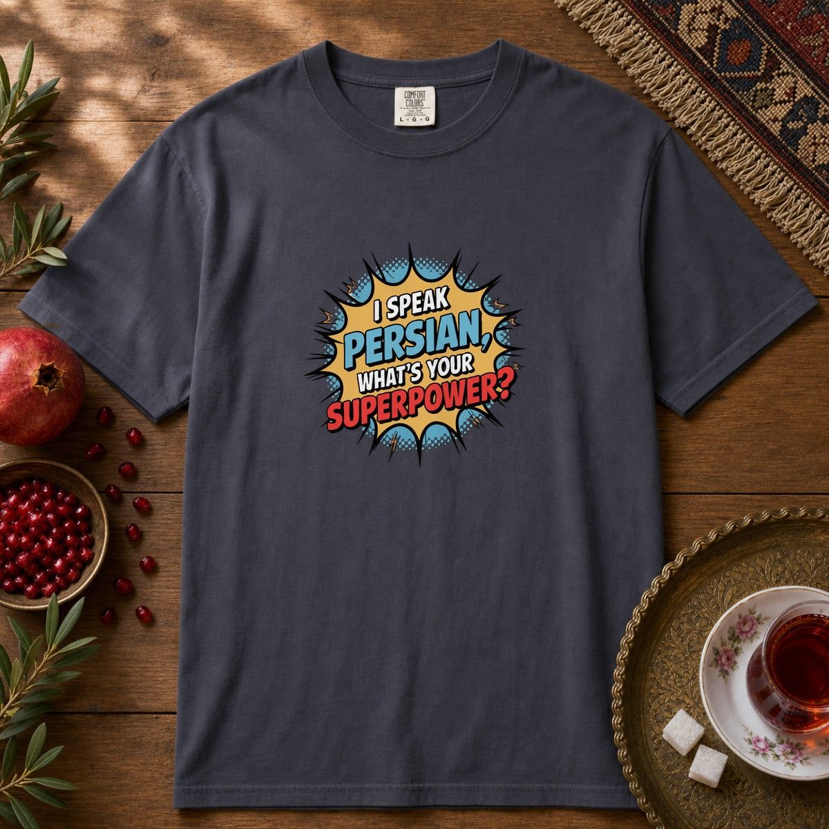 Persian Superpower Premium Tee - Navy